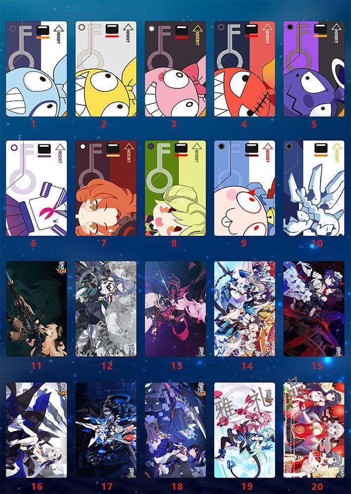 芽衣布洛妮娅符华德丽莎等周边水晶贴纸琪亚娜a版10张十字布纹卡贴