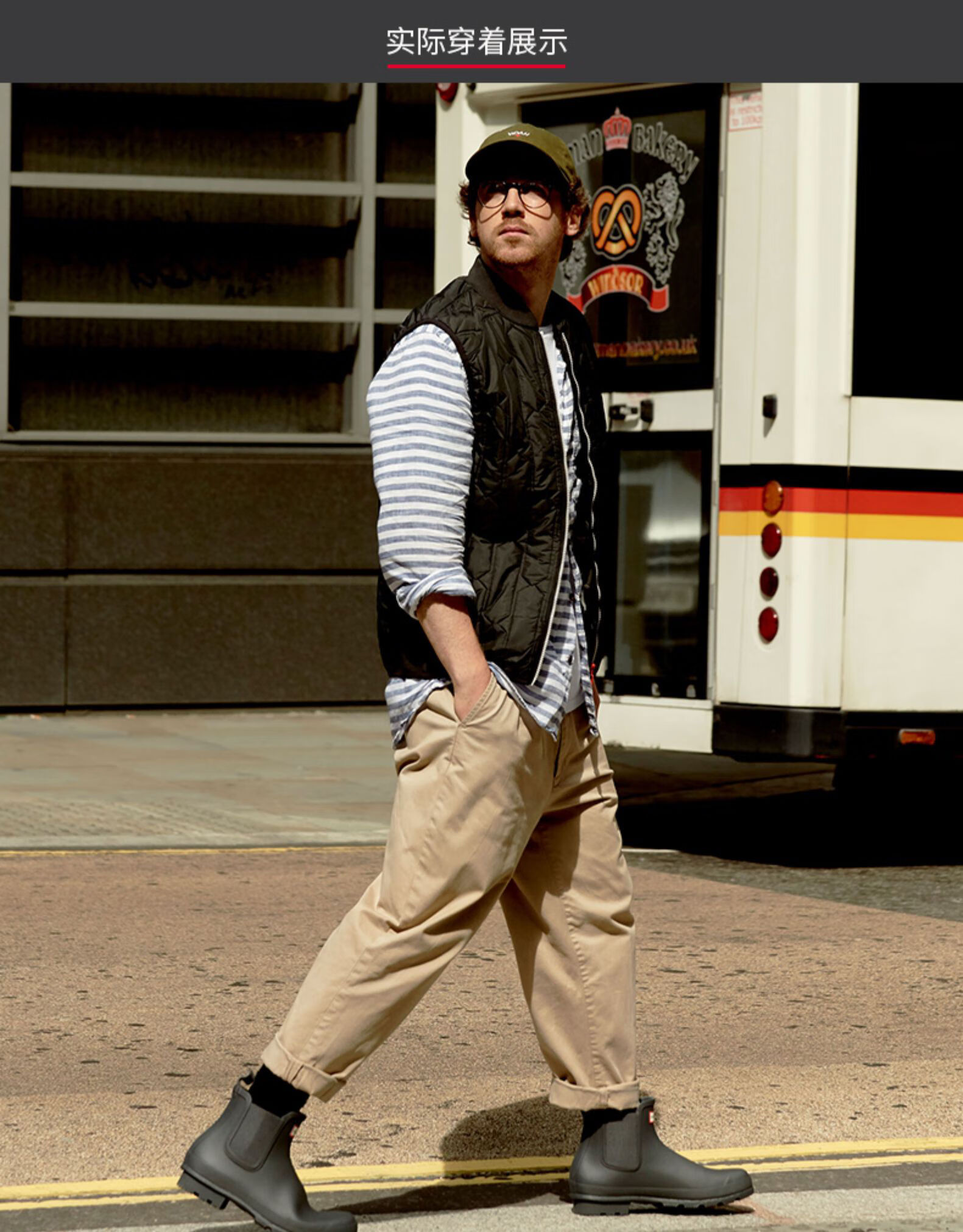 hunter英国雨鞋雨靴男时尚款外穿显瘦防水防滑中跟厚底切尔西短靴