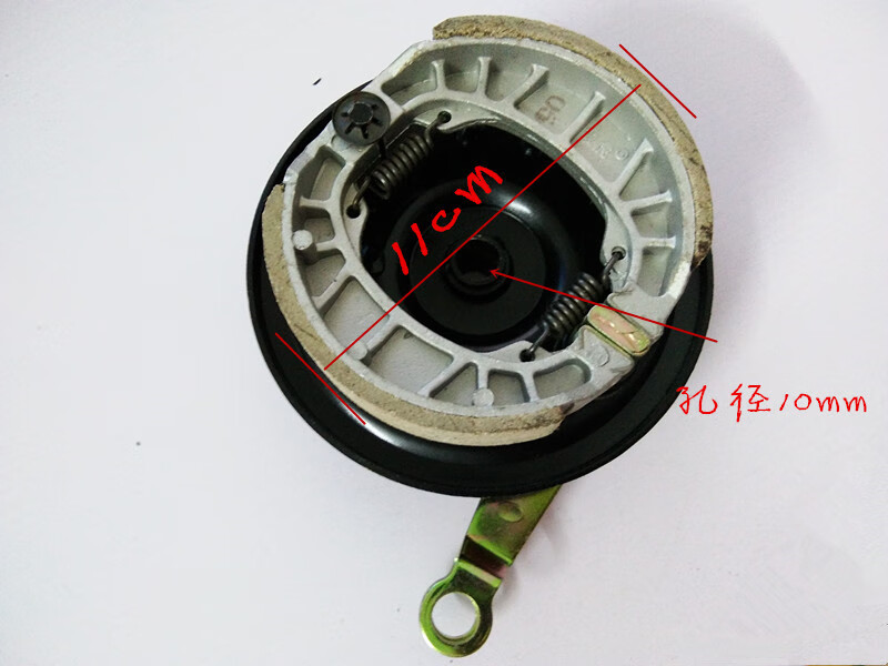 三轮车配件前刹车总成110刹车总成110前鼓刹带刹车皮三轮车前轮刹车盖