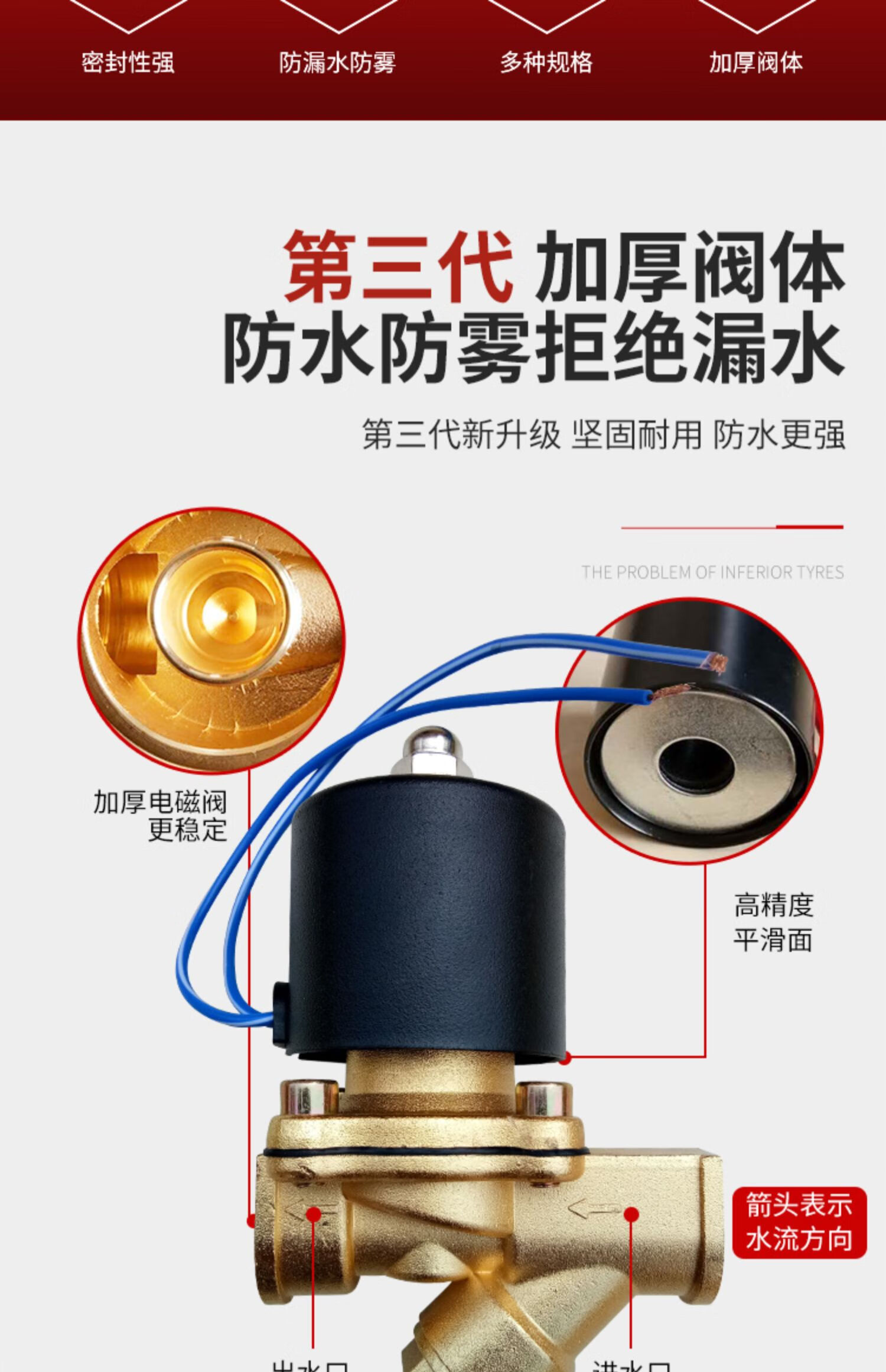 定制货车电控淋水阀4分24v电磁阀门滴水水箱水罐电子开关放水控制阀器