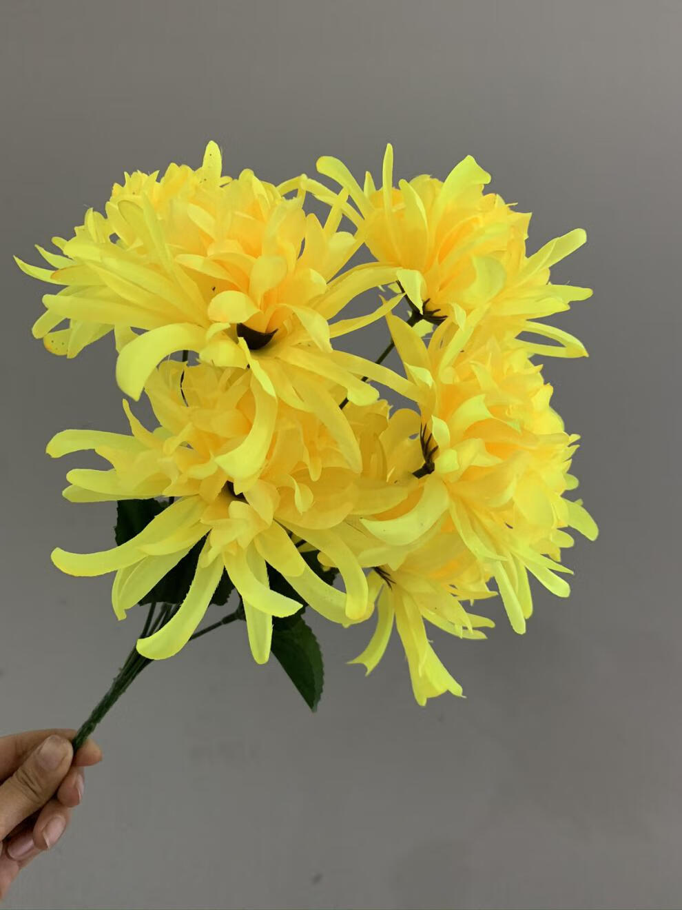 仿真菊花富贵假菊花塑料假花装饰清明节上坟绢花祭祀墓碑摆放花束 大7