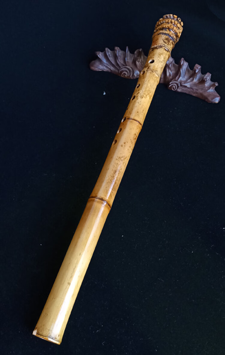 桂竹南箫专业收藏精制箫乐器尺八孔大头竹根南萧6孔g调外切口