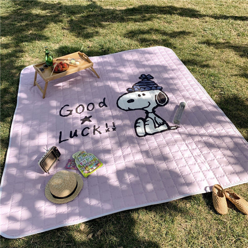 野餐垫户外郊游便携防水加厚加大风 可机洗爬行垫沙滩垫 跳格子200*