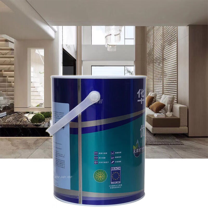 华润漆优饰家无添加竹炭5合1净味环保防霉抗碱耐擦洗白色面漆 五升单