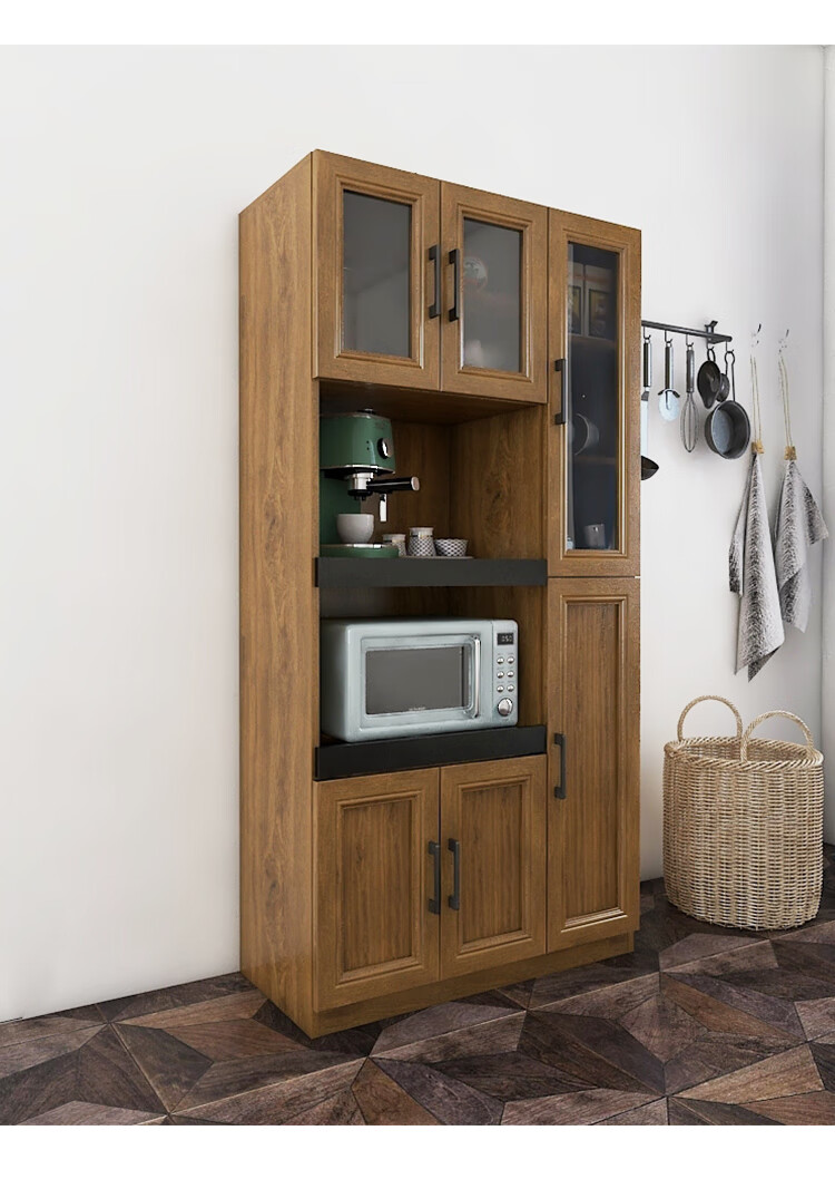 定制餐边柜简约现代厨房储物收纳高柜子立柜烤箱微波炉柜茶水柜子a款