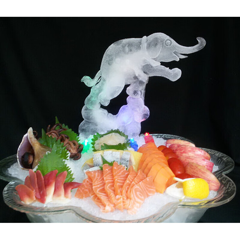 酒店厨房用品冰雕模具立体单面刺身冰模硅胶大型刺身盐雕模具创意餐具