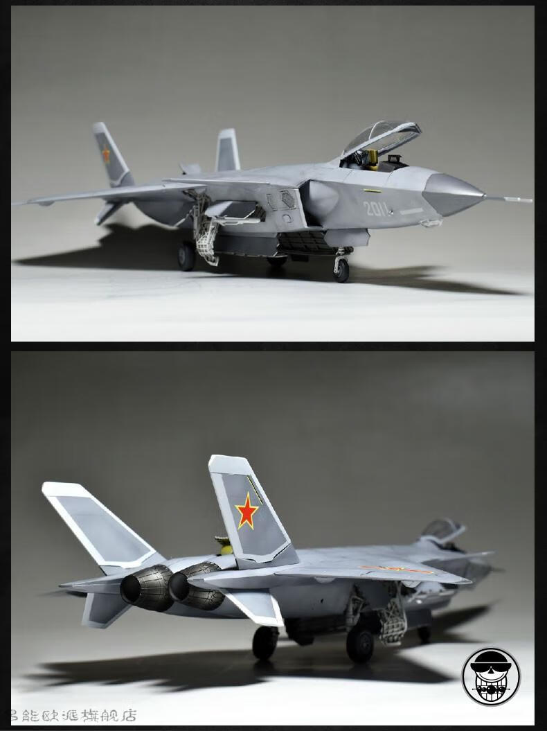 万代小号手拼装j20飞机模型148中国歼二十威龙隐形战斗机05811模型