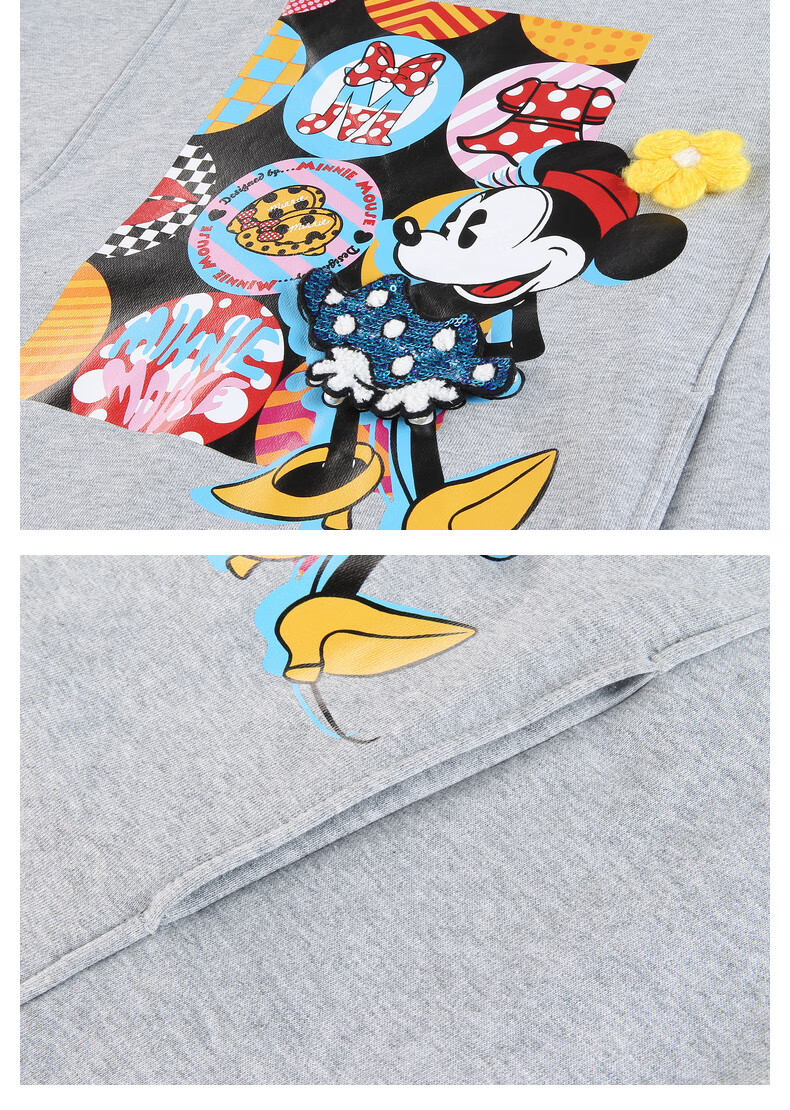 mikibana 米可芭娜【迪士尼米妮联名款】卡通连帽卫衣连衣裙秋冬新品