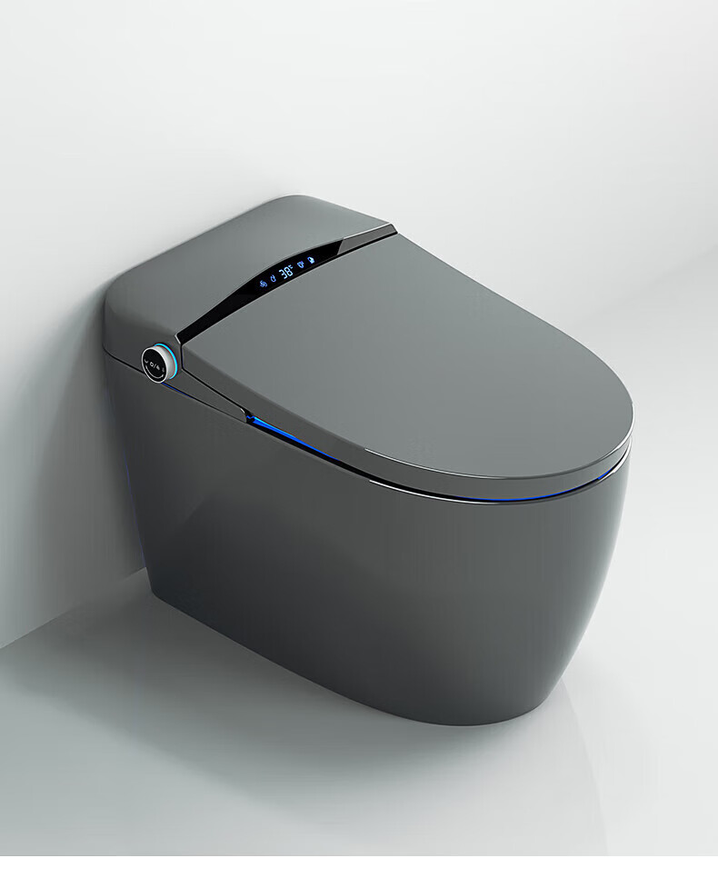 科勒(kohler)无水压限制灰色智能马桶一体全自动感应翻盖坐便器显示屏