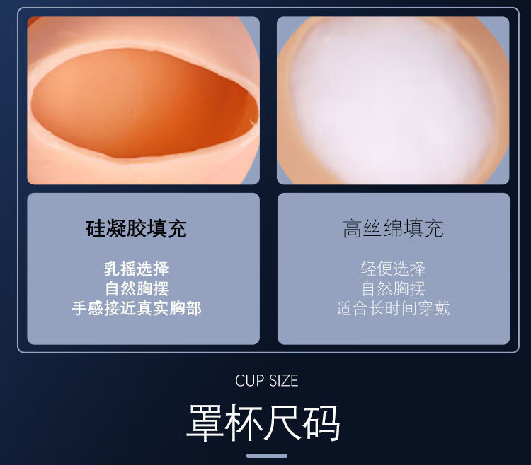 欧瑾硅胶义乳假胸乳房女装用品仿真假体全套神器b罩杯丝绵珍珠白