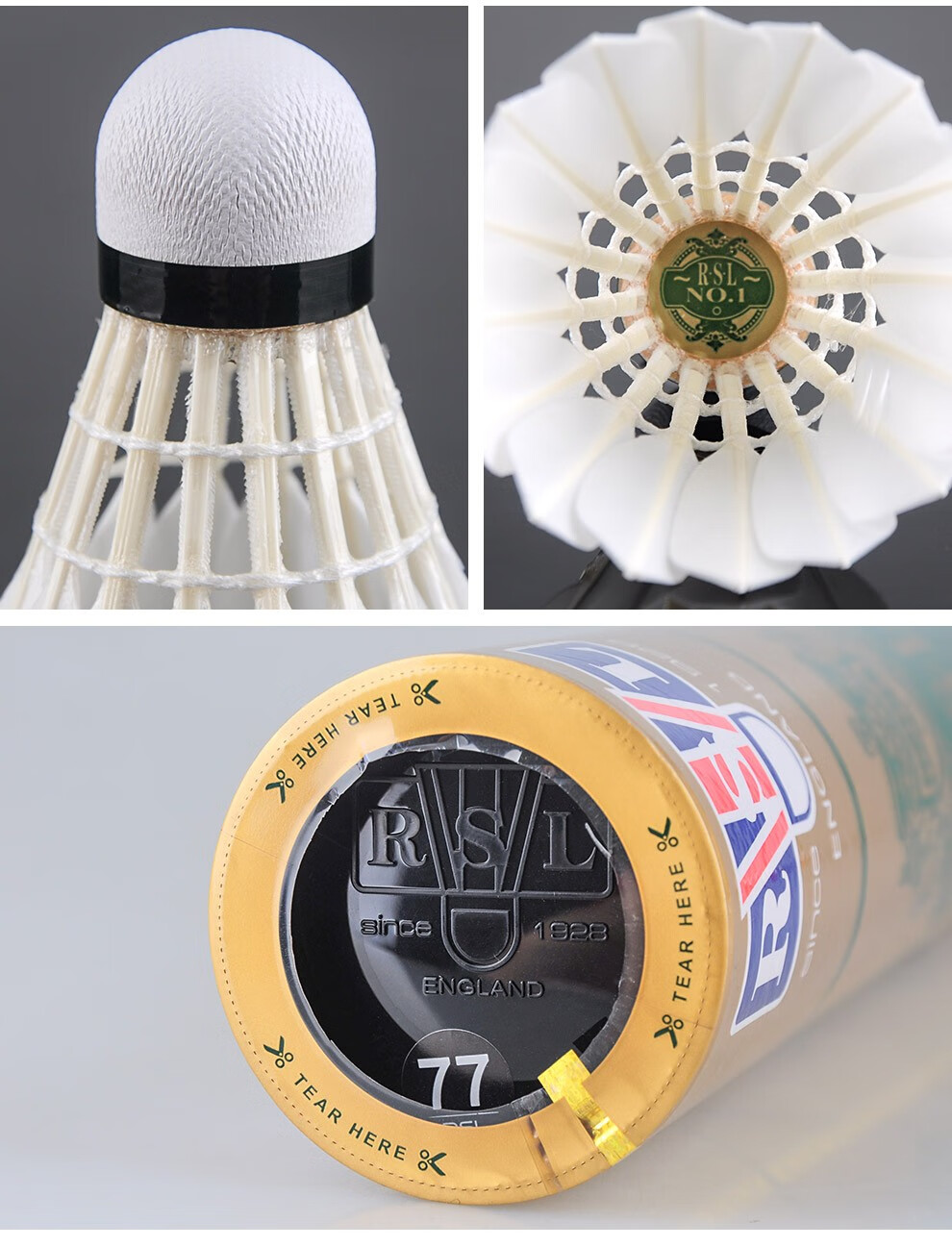 亚狮龙rsl羽毛球鸭毛球12只装桶稳定耐打训练比赛球rsl7号77速一桶