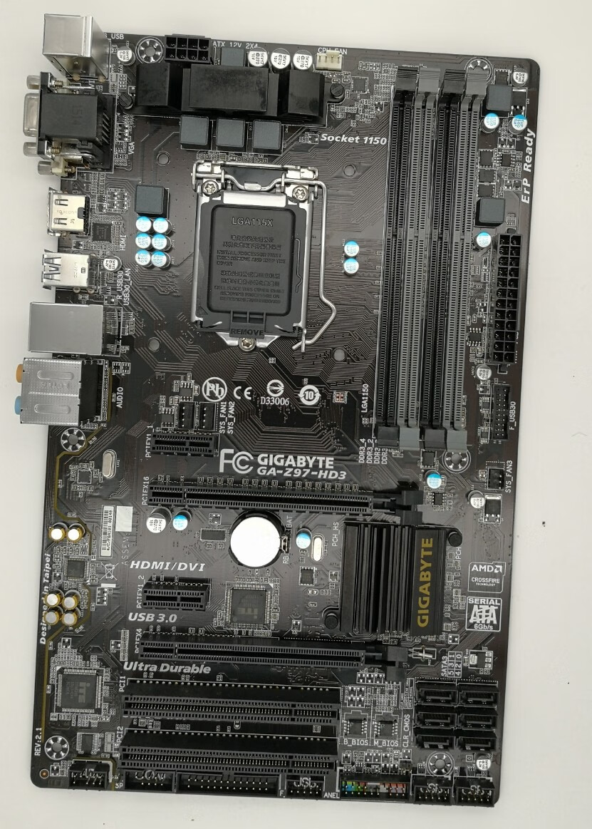 gigabyte/技嘉 z97-hd3主板 1150 ddr3 z97大板 超频一年包换 天蓝色