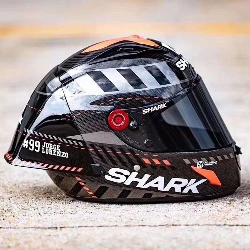 定制好物shark头盔鲨鱼洛伦佐雷丁碳纤维racerprogp大尾翼摩托机车
