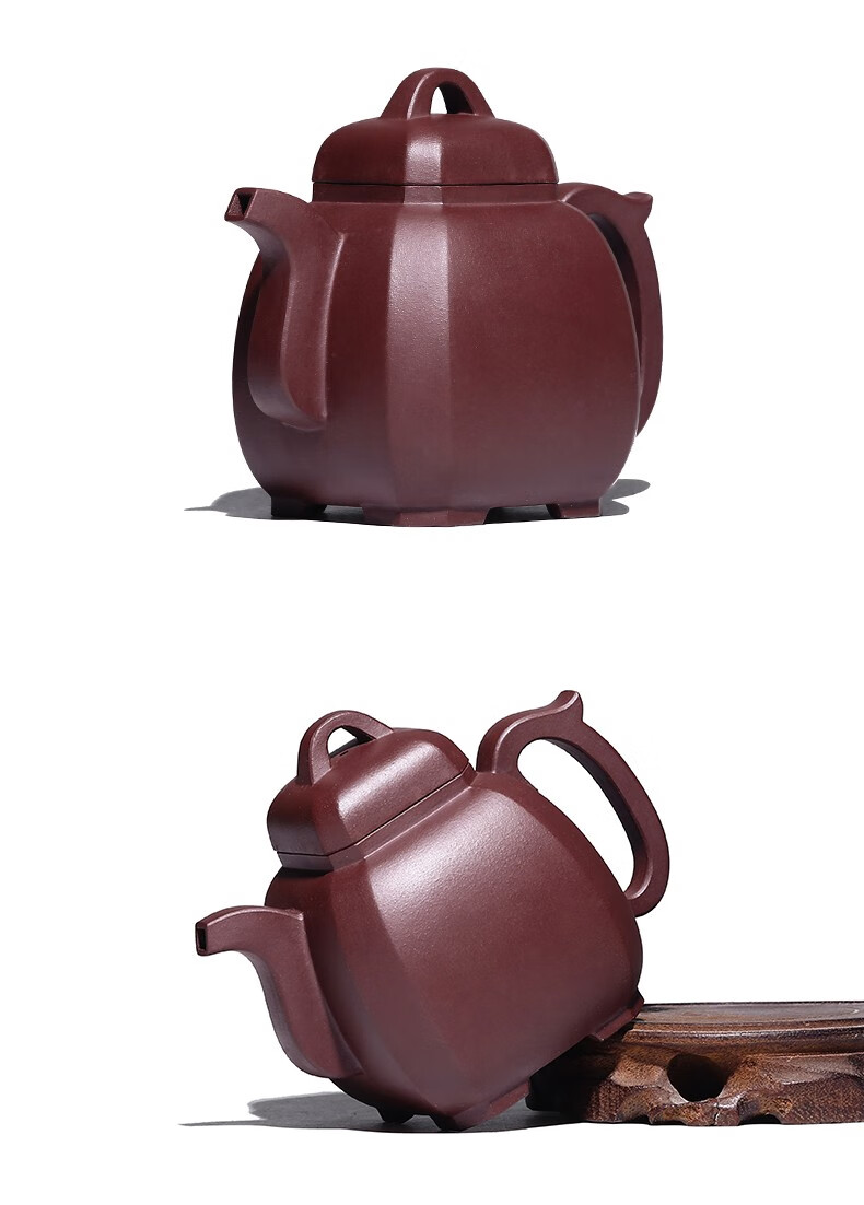 真艺宜兴紫砂壶纯全手工名家功夫茶壶茶具方壶原矿紫泥福临八方壶