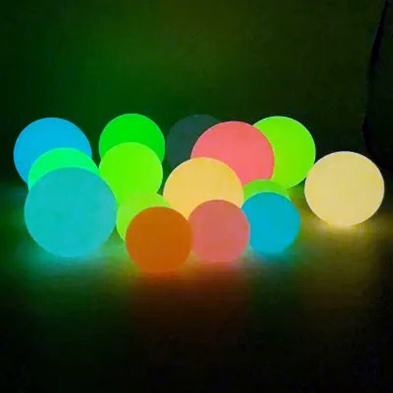 猛仕将 抖音同款粘粘球夜光粘黏球儿童粘靶粑荧光粘墙球玩具解压神器