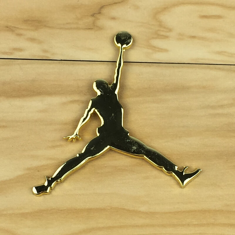 适用于jordan乔丹aj标志3d立体金属飞人汽车贴纸装饰用品车贴银色