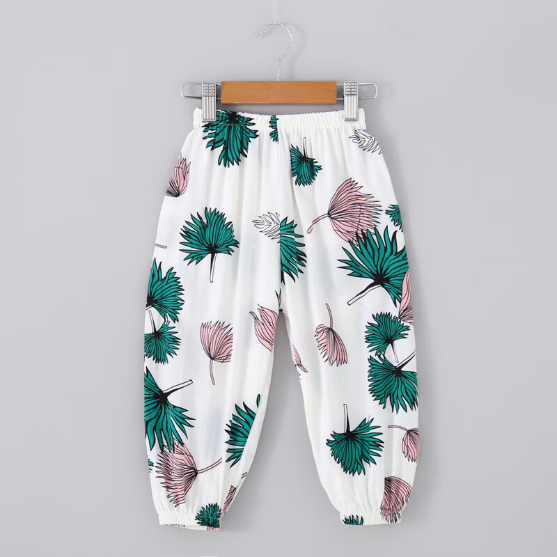 绵绸灯笼裤童童夏防蚊裤宝宝睡裤小孩人造棉宽松灯笼裤06118码100码