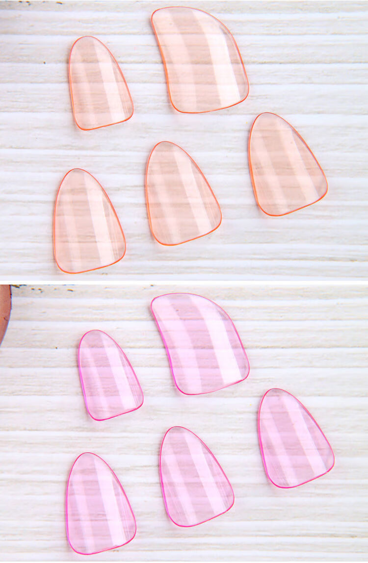 弹琵琶的指甲成人儿童初学者粉色小号透明 蓝色 胶布3卷 指甲板1个