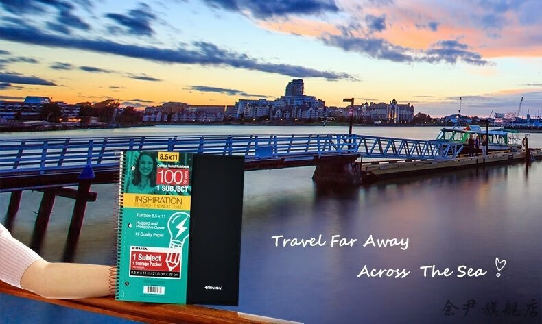 凯萨凯撒灵感本本子灵感花卉三孔四色铁线圈活页分科目美式a4横线