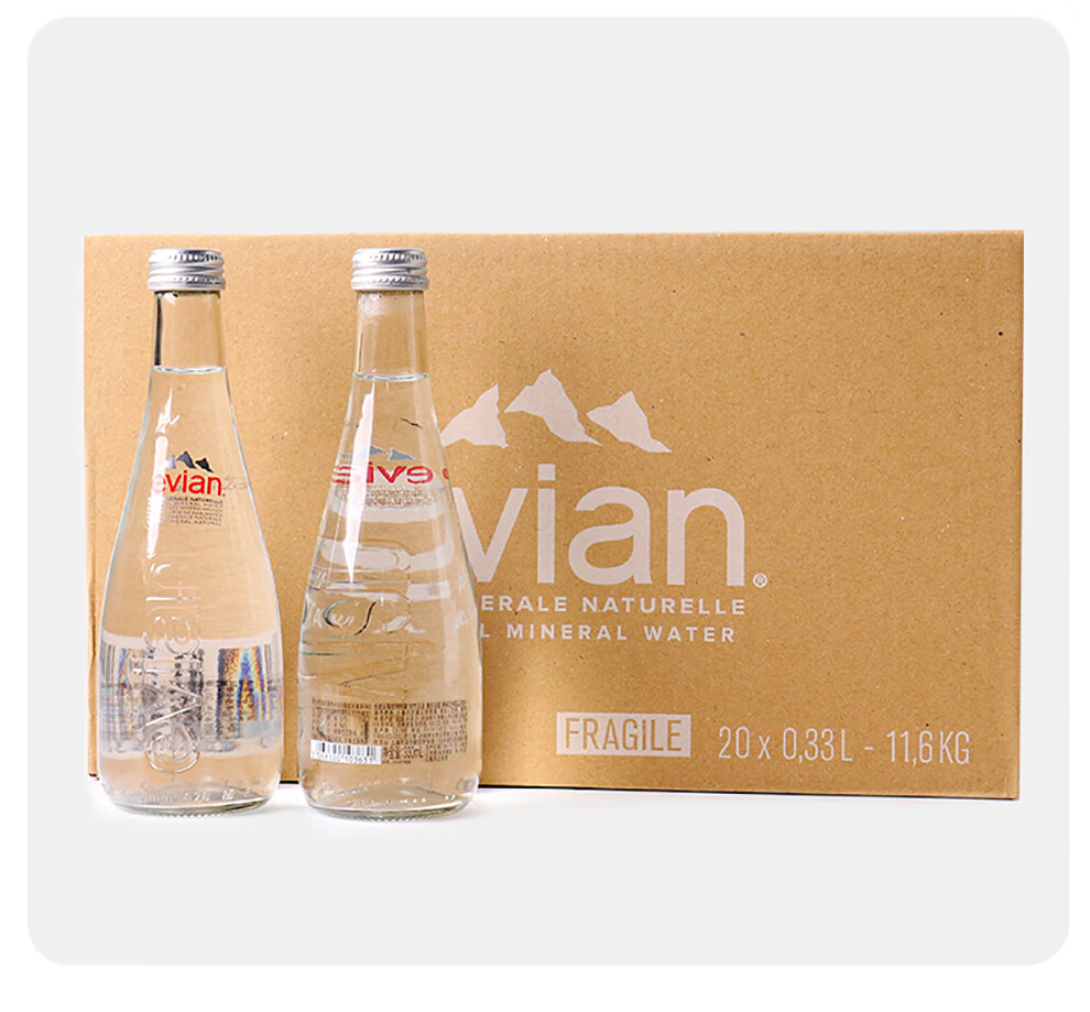 依云(evian) 依云矿泉水法国进口玻璃瓶装水山泉水 欢乐颂2同款饮用