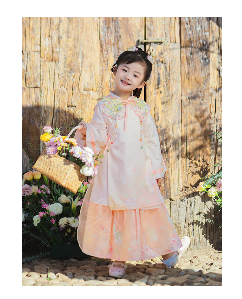 【西子问】汉服女童儿童春季古风仙民族服装云肩裙子套