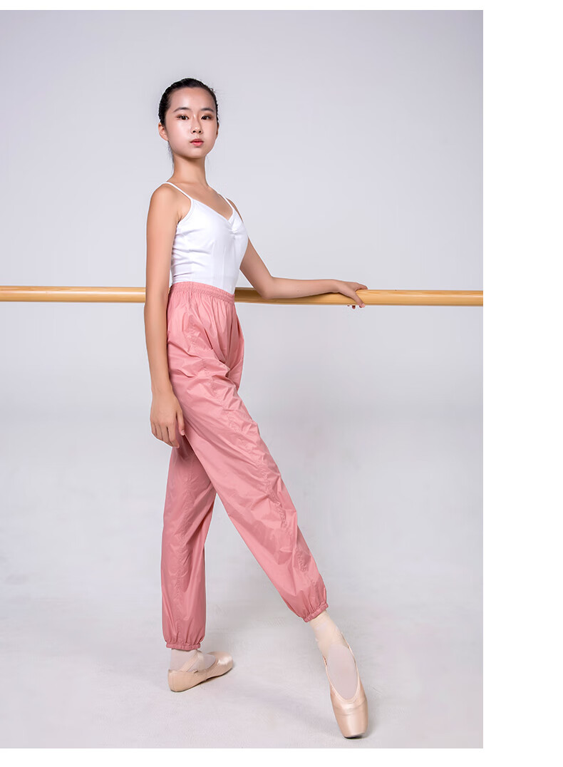 芭蕾舞热身裤练功裤薄软透气舞蹈服女形体裤 风信子蓝(背带款) s