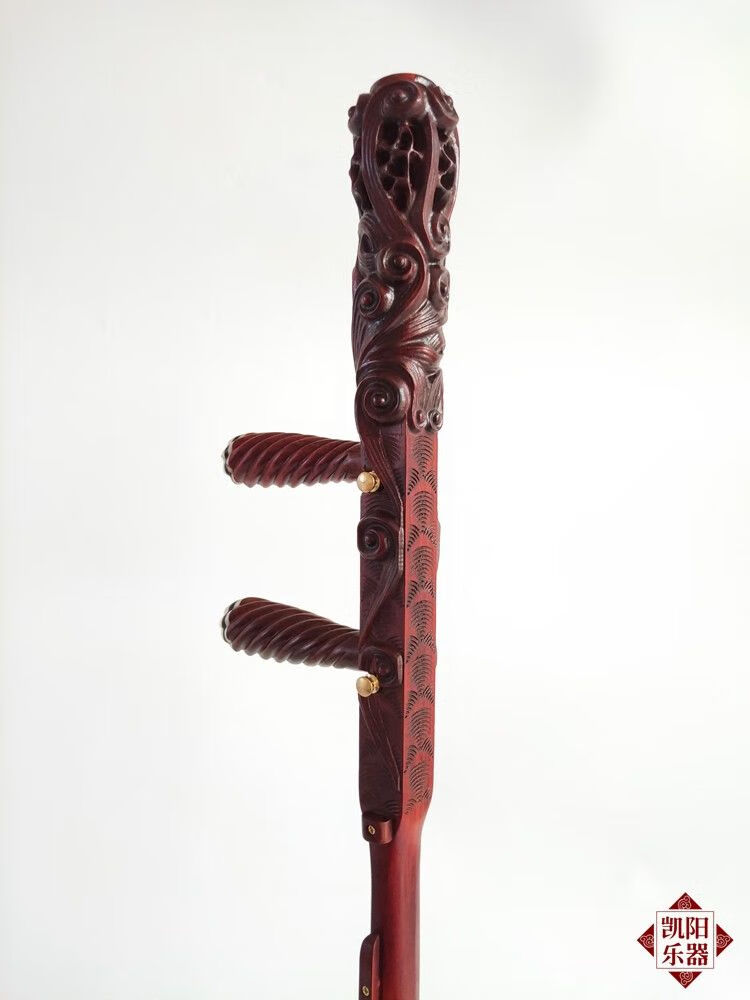 紫檀秦腔板胡杆 盘龙板胡杆子 高音中音秦腔板胡杆琴杆 盘龙圆轴款