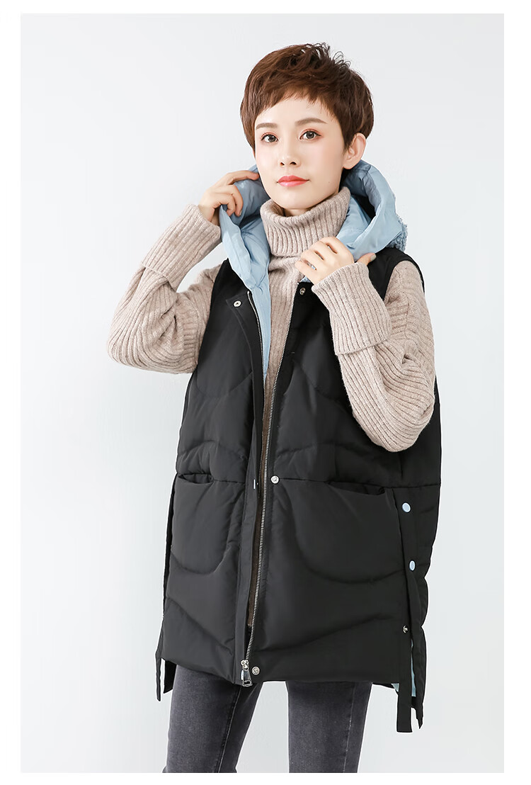 梦特娇商场专柜正品羽绒马甲女中长款2020冬装新款潮大码显瘦保暖羽绒