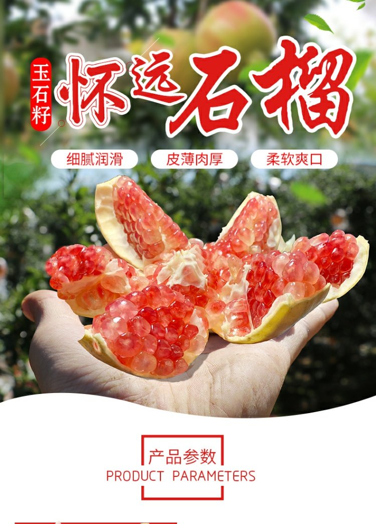 安徽怀远酸甜新鲜时令 水果当季大果云南蒙自突尼斯石榴 1斤【图片