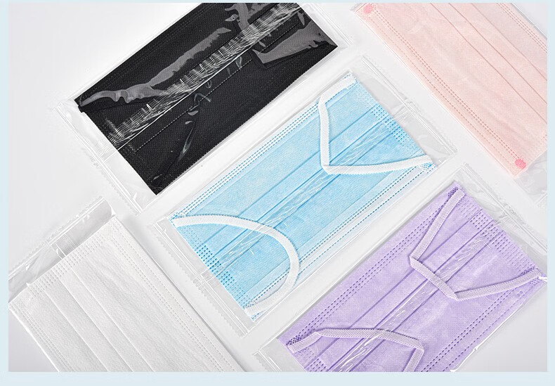 白色加大口罩 泡泡纱宽耳带 50只优惠装(独立包装)【图片 价格