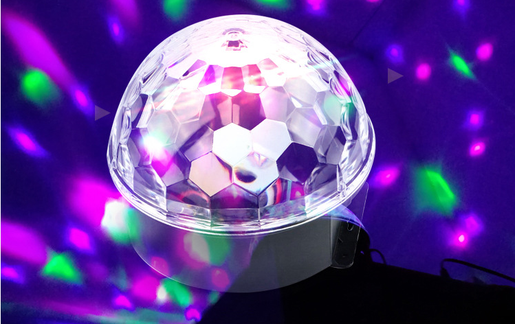 ktv彩灯七彩灯家用旋转ktv彩灯七彩魔球舞台灯闪光灯射灯旋转七彩灯