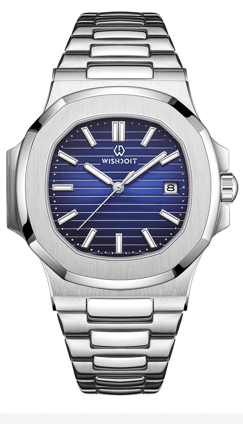 威思登(wishdoit)瑞士认证皇家鹦鹉ap螺机械手表男士休闲商务男表日本