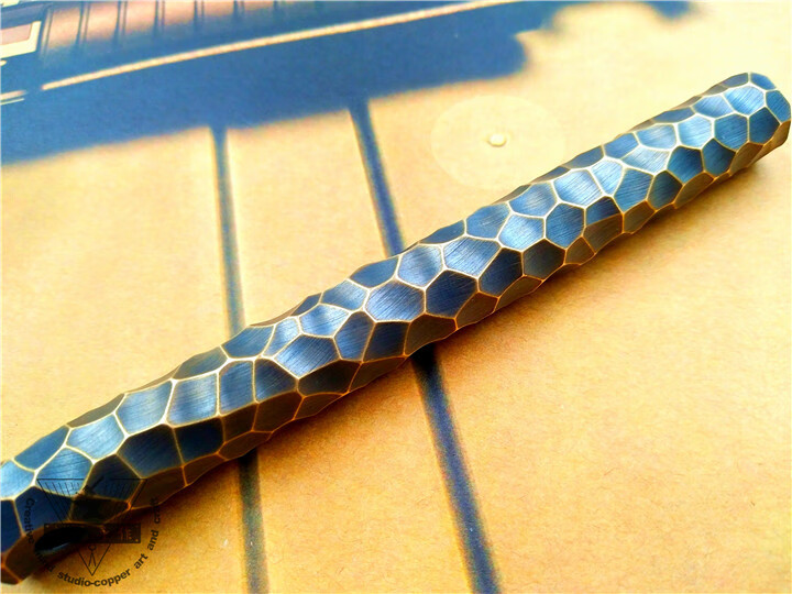 冠利盛 手工黄铜防身酷棍古巴藤edc短棍户外装备战术 单支酷棍 三颗球