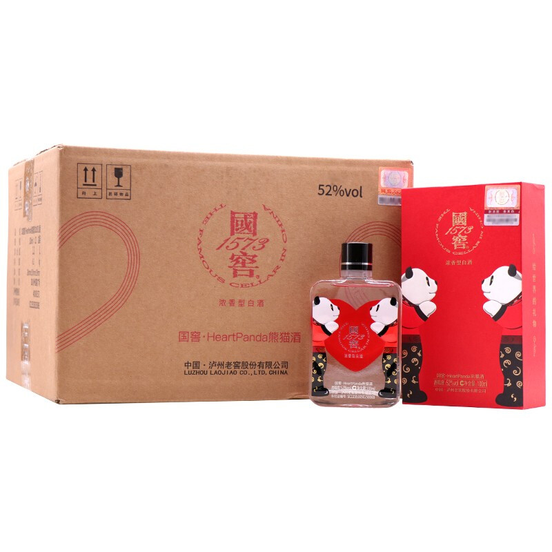 瀘州老窖國窖1573國窖hearpanda熊貓小酒收藏100ml122019漢兒版