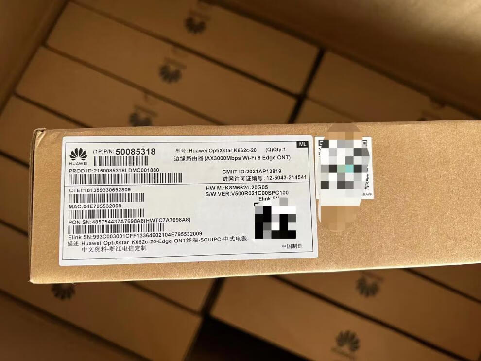 华为k662c光猫路由一体机wifi63000mtc7102全千兆端口华为k622c电信版