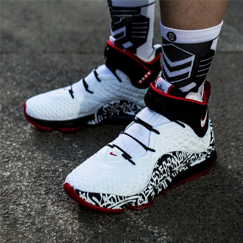 耐克nikelebron詹姆斯17代lbj17全明星深灰黑白红涂鸦实战男子篮球鞋