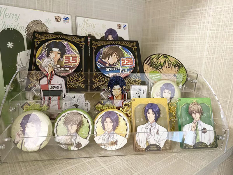 吧唧阶梯展示架 谷子徽章动漫挂件透明整理架 多层吧唧色纸收纳盒