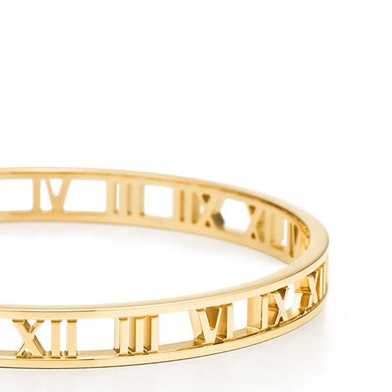 蒂芙尼蒂凡尼tiffany&co罗马数字18k金手镯中号grp07519 s