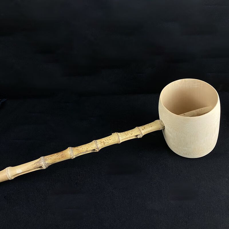 竹水瓢手工定制竹木长柄水舀子大号汤勺水勺酒勺日式茶勺茶瓢茶竹枝