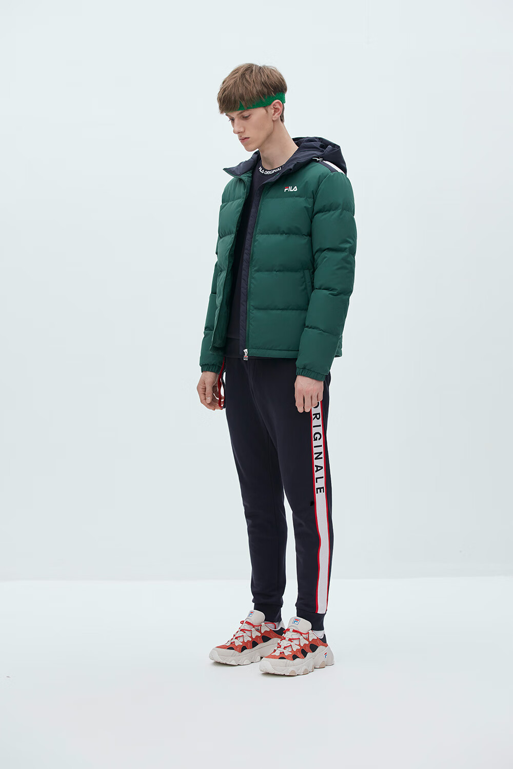 fila 斐乐男装white line系列官方羽绒服男2020冬季新款运动短款羽绒