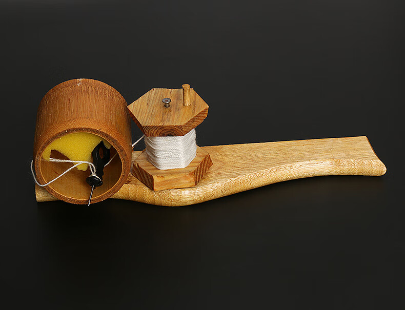 老式墨斗竹制墨仓木制手柄手劵式墨斗装修木工画线工具摇动划线器定制