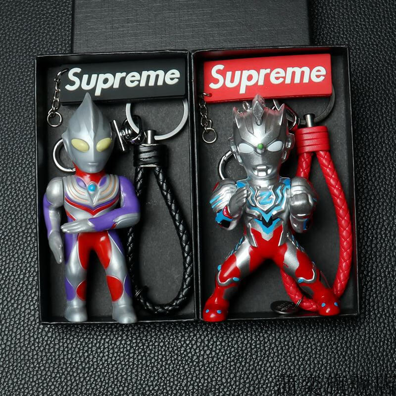 创意动漫卡通迪迦奥特曼挂件书包配饰赛罗汽车钥匙扣男女个性潮牌 a款