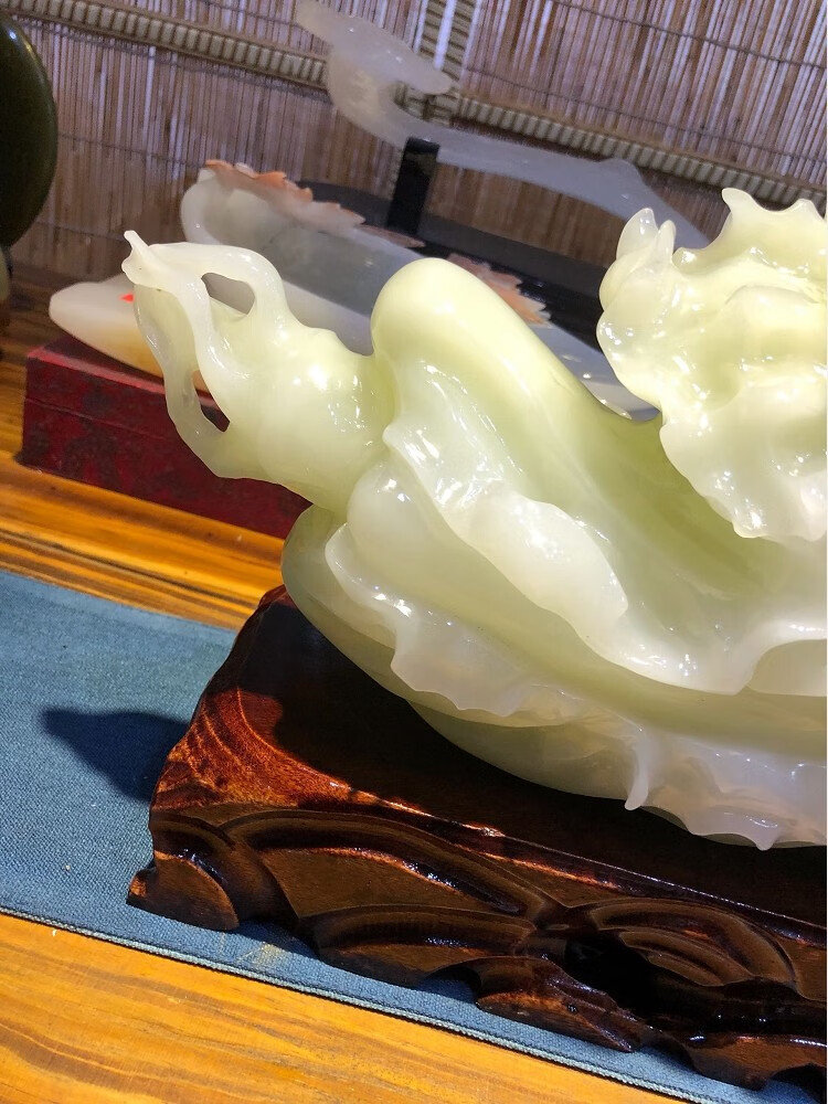 甲门jiamen天然玉石白菜摆件家居办公室客厅装饰品摆件送领导乔迁礼物