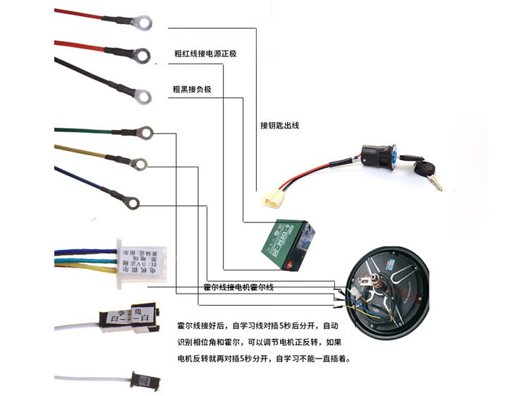 电动电瓶控制器电摩托车48v72v60伏500w800w无刷两三轮车国标18管 48v