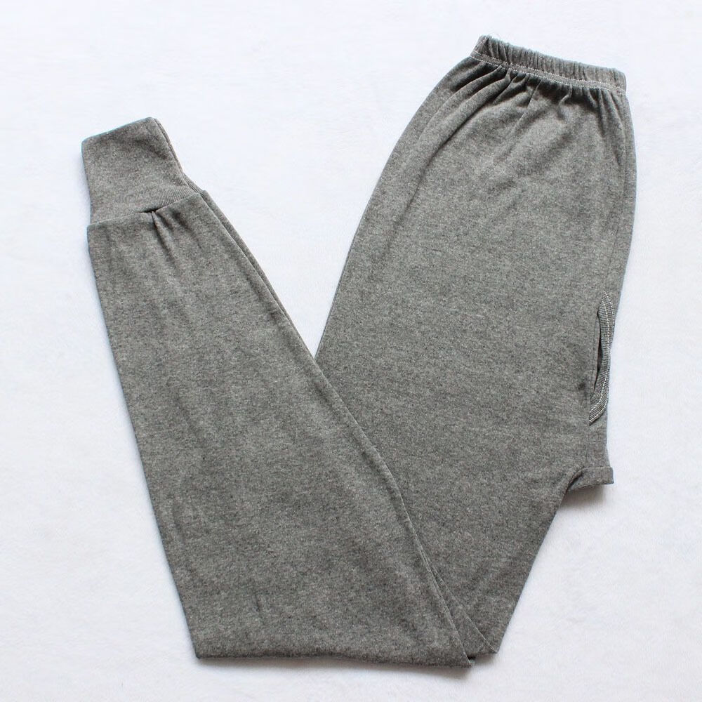 中老年秋裤线裤男士秋裤加肥加大宽松棉秋裤老衬裤 黑色系列 均码 110