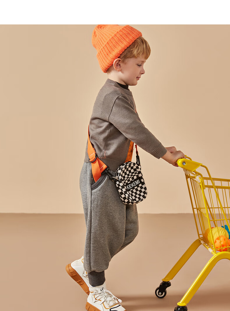 gxgkids童装男小童圆领毛衣20秋冬新款休闲宝宝儿童针织线衫上衣 麻