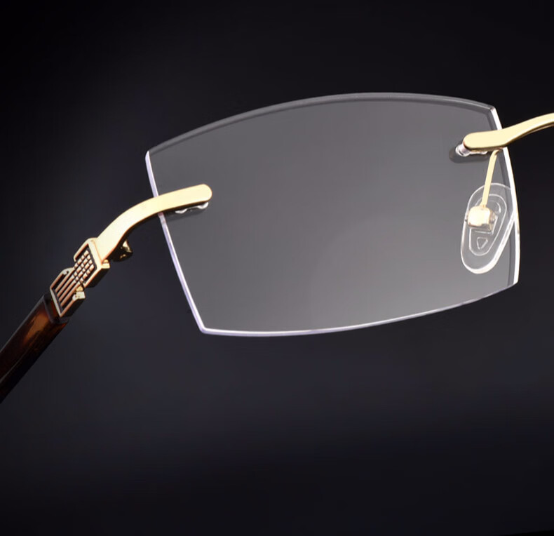 无框老花镜男高清耐磨防蓝光护目远近两用时尚轻中老年舒适老人老光