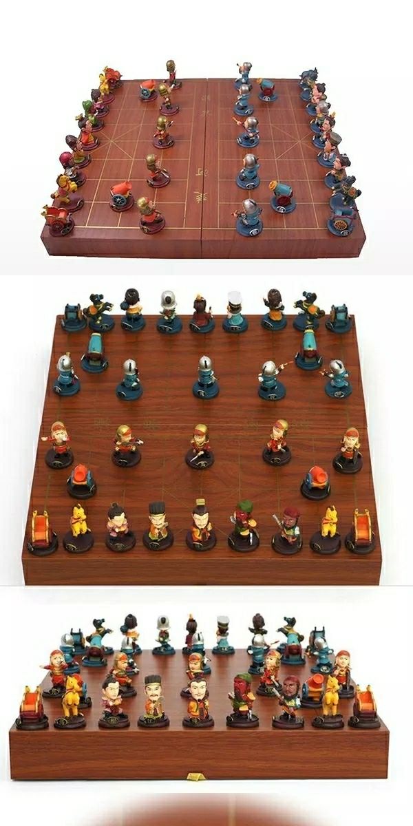 翰顺中国象棋套装折叠棋盘q版三国版象棋树脂象棋子卡通象棋三国版