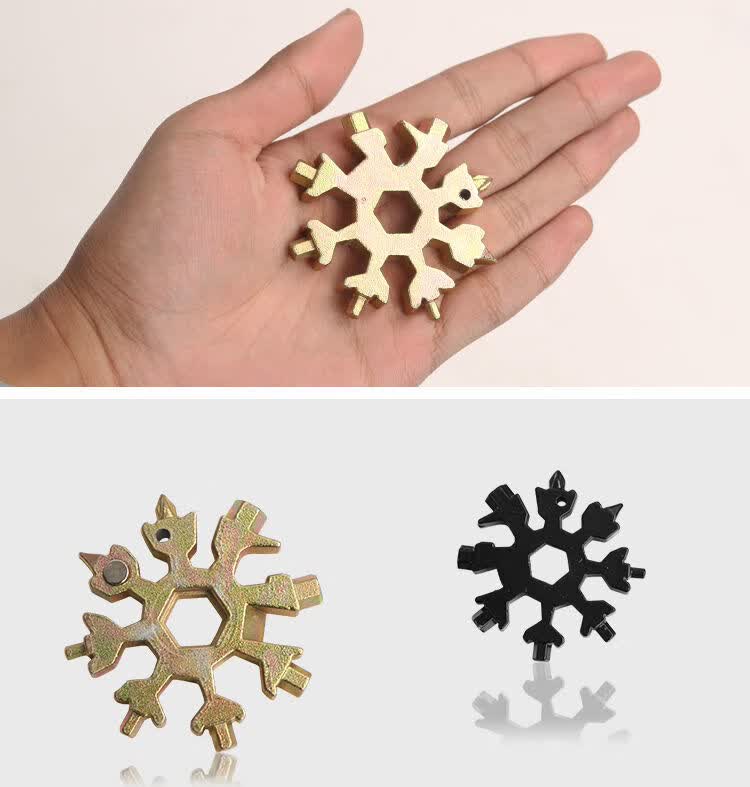 定制雪花扳手内六角八角扳手套装多功能edc雪花扳手户外随身工具