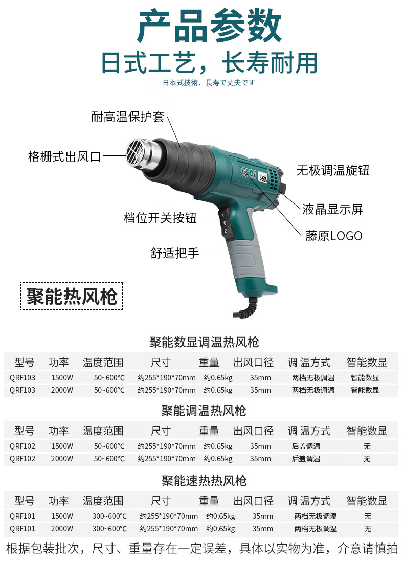 数显调温热风枪工业热风机电烤枪塑料焊枪热缩枪烘枪枪 速热热风枪